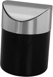 BUGUUYO Mini Trash Can Mini Toy Garbage Can Small Desktop Storage Bin with Lids for Trash Party Favor Garbage Truck Birthday Decoration Party Supplies Home School Classroom Black