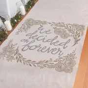 We Decided On Forever Aisle Runner, Wedding Ceremony Party Decor, 3' x 100'