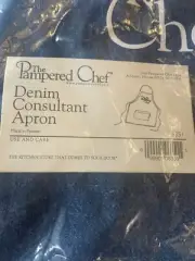 pampered chef denim apron