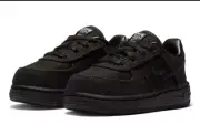 Air Force 1 x Stussy Low Triple Black Toddler TD Size 10C FREE SHIPPING