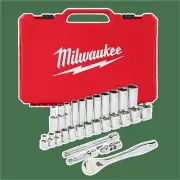 Milwaukee 48-22-9408 Milwaukee Tool 3/8" Drive 28pc Ratchet & Socket Set- SAE