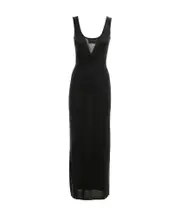 Saint Laurent Cut-Out Sleeveless Dress black
