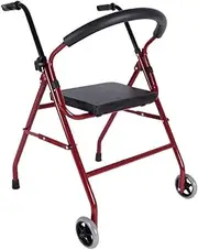 Walker, Rollator Walker Lightweight Folding Rollator Walker with Wheels Walking Mobility Aid Adjustable armrest Standard Walkers for Seniors Little Surprise