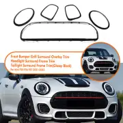 5x Gloss Black Headlight Taillight Frame Trim For Mini Cooper F55 F56 F57 21-24 (for: Mini)