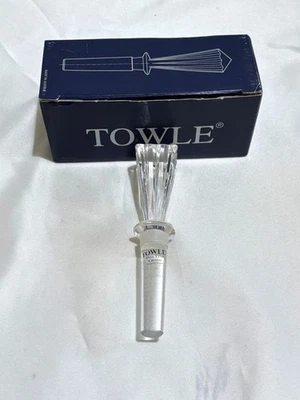 NEW IN BOX Towle Lead Crystal Wine Bottle Stopper CYRILL Made in Austria