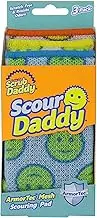 Scrub Daddy’s Scour Daddy Scouring Pad - Heat Treated ArmorTec Mesh to Release Food Particles - Strong, Thick and Absorbent Scouring Pad - 3 Scouring Pads