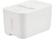Rice Storage Container5KG / 10KG Dispenser Pet Dog Kitchen Food Storage Box w/Cup (White 10kg)