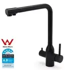 WELS Round Black Pure Drinking 3 Way Kitchen Mixer Tap Sink Faucet Laundry Tap
