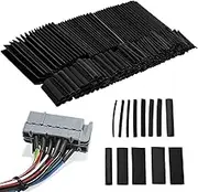 Heat Shrink Tubing, 328 Pcs Electric Insulation Tube Kit, Industrial Shrink Wrap Tube for Cable Wire Repair (Black)