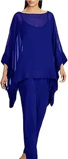 [Botong] Women's 3 Pieces Mother of The Bride Chiffon Pants Suit Outfit Plus Size Suit Evening Wear