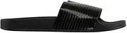 [adidas] Womens Adilette Slide Sandals Sneakers Shoes - Black - Size 6 B, Core Black/Cloud White
