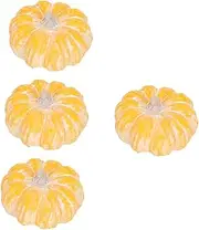 4pcs Pumpkin Decoration Mini Figurines Simulation Pumpkin Ornaments Outdoor Table Decor Statue Decor Ceramic Harvest Figurines Halloween Blue Decor Window Ceramics Crafts