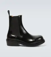 [Bottega Veneta] Bottega Veneta Fireman leather Chelsea boots AU 9 black