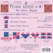 Flying Geese X 4 No Math Ruler by Lazy Girl Designs