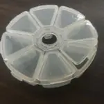 8格圓形獨立扇形加蓋 透明盒 塑膠盒 藥盒