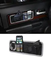 Car Front Door Storage Pockets Compatible with Toyota FJ Cruiser 2007-2021, Front Door Side Insert Storage Pockets Box Mesh Organizer Bag, Interior Storage Accessories