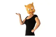 Looney Tunes Porky Pig 1/2 Mask (Brown) (One Size)