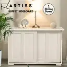 Artiss Buffet Sideboard Cabinet Storage with 2 Sliding Doors SERA White