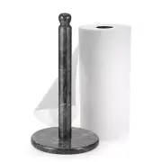 Marble Paper Towel Holder 12 inch (Black Marble) Kitchen Roll Dispenser Stand