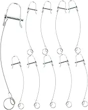 LIFKOME 10Pcs Lock Pin with Quick Release Ring Durable Towing Safety Coupler Pins with Lost Rope Plated for Reliable