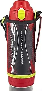 [Tiger] Water Bottle, 16.9 fl oz (500 ml), Sahara, Stainless Steel Bottle, Sports, Direct Drinking, Cup Included, 2-Way, Red MBO-H050R