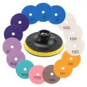 1X(16Pcs Diamond Polishing Pads Kit 4 Inch 100Mm Wet/Dry for Stone5266