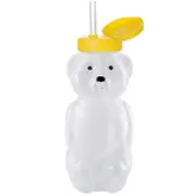 2pcs Honey Bear Cup Squeezable Therapy And Special Needs Assistive Drink Container, Spill Leak Resis