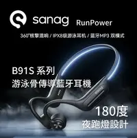 在飛比找樂天市場購物網優惠-Sanag B91S PRO RunPower 游泳骨傳導藍