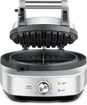 [Breville] the No-Mess Waffle Iron Maker, Brushed Stainless Steel, BWM520BSS