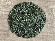 GAF TREASURES 2 oz Lot Natural Emerald Semi Emerald Tumbled Gemstone Chips, Emerald Crushed Mini Crystals, Undrilled Crystal Chips (Emerald)