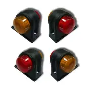 SET 4x YELLOW RED SIDE BULB MARKERS OUTLINE LIGHTS SCANIA MAN MERCEDES RENAULT