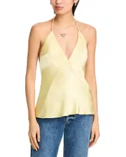 Bardot Plunge V Slim Fit Cami Halter Top