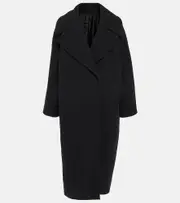 [Alaia] Alaïa Cocoon wrap wool coat AU 10 black
