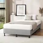 Oikiture Bed Frame Single Size Bed Base Platform Grey