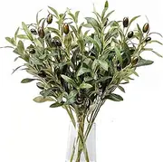 5 PCS Olive Tree Branches Artificial Olive Branch Artificial Plants Olive Branches for Vases Olivos Artificiales para Decoracion