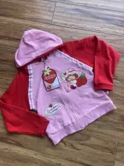 Strawberry Shortcake 2005 Zip Up Hoodie Size 4/5 6/6x