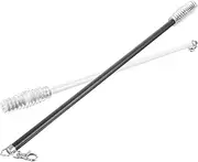 2pcs Black Curtains Aluminum Alloy Plastic Two Rod Curtain Rod Tiebacks Curtain Pull Rod Long
