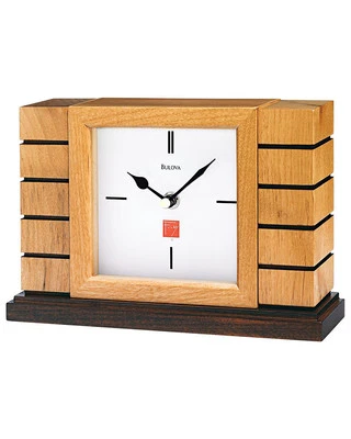 Frank Lloyd Wright Usonian II Mantel Clock by Bulova