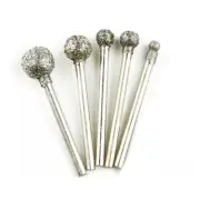 High performance 5PCS Diamond Ball Burr Drill Bit Set for Carving and Drilling