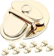 GRADENEVE Clasp 10pcs Round Mortise Locks Purse Turn Lock Hardware Fashion Appearance Easy Installation