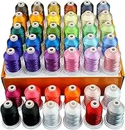 New brothread 42 Spools 1000M (1100Y) Polyester Embroidery Machine Thread Kit for Professional Embroiderer and Beginner