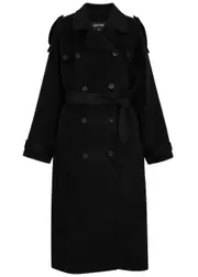 Meotine John Wool-blend Trench Coat - Black - M/L (UK14 / L) M/L (UK14 / L)