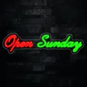 Open Sunday LED Neon Sign 27"L x 7"H #33272