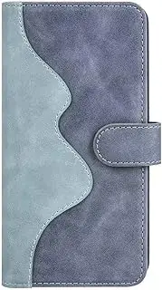 [YKNIUFLY] Case for Oppo A17, PU Leather Flip Folio Wallet Cover, with Card Slots, Case Cover for Oppo A17.(Blue)