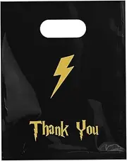 SunnySide Products Wizard Birthday Party Favor Supplies, Magical Plastic Goody Bags Fillers and Silicone Wrist Bands Harry Halloween Theme Gifts 25 Pack (Bags)