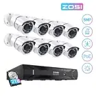 ZOSI Optional 5MP 8CH 1TB/2TB NVR IP POE Home Security Camera CCTV System