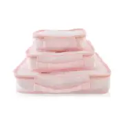 3 Piece Packing Organiser Cube Pink Perfect For Travelling - FREE AU SHIPPING