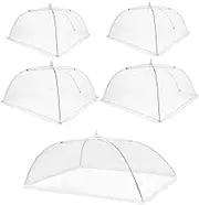 Hoement 5pcs Collapsible Outdoor Food Covers Fine Mesh Food Protector for Picnics Camping Bbqs Transparent Dining Table Tents Easy to Clean Home Cover