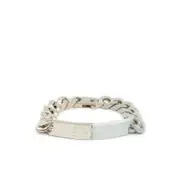 [Mm6 Maison Margiela] Mm6 Maison Margiela Minimal Logo ID Tag Curb Bracelet 8^ NUMERIC SILVER