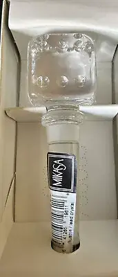Mikassa Clear Dice Bottle Stopper New In Box Great Gift